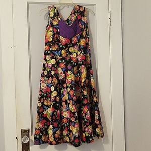 Pinup Style Bright Floral 🌹🌺🏵️🌻 🌼Dress - XL